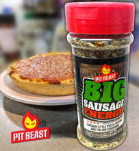 Load image into Gallery viewer, Pit Beast® Big Sausage Energy™ Chicago-Style Pizza Topping and Italian Seasoning - Vegan Sausage Fennel Seasoning